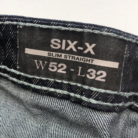 MENS DAVID BITTON SIX-X SLIM STRAIGHT JEANS 52x32 ⭐️ - Picture 2 of 10